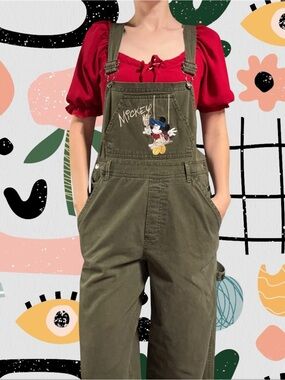 Mickey Unlimited | Vintage Disney Mickey Mouse Painter Embroidered Overalls